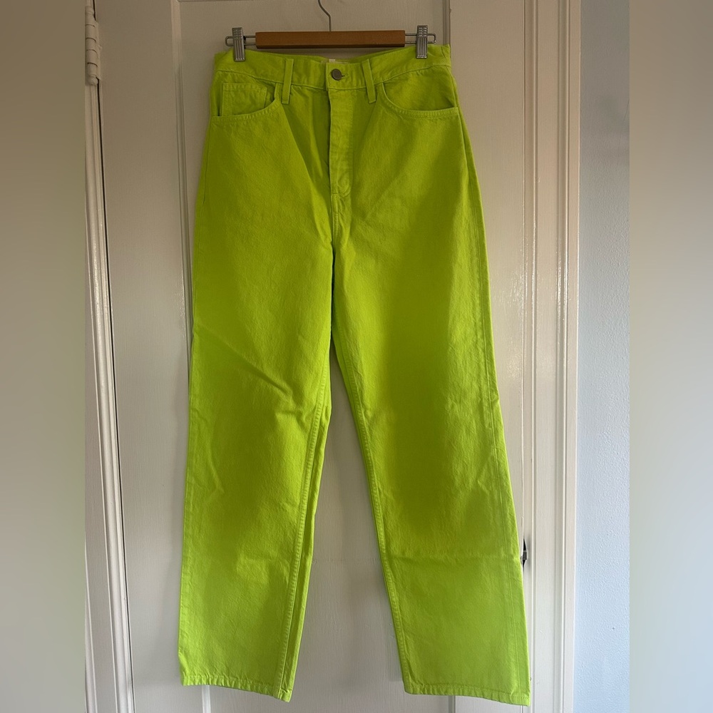 Mara Hoffman Georgina Jeans in Lime Green NWOT